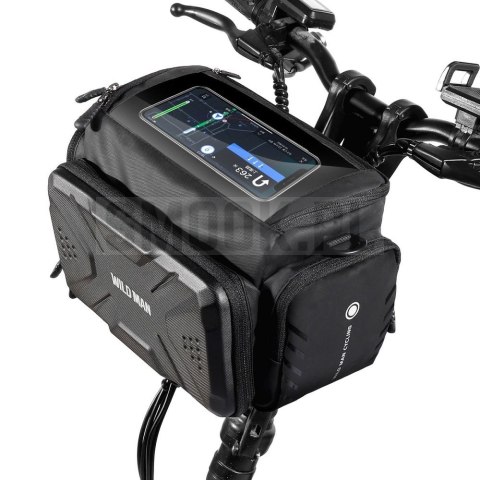 WILDMAN sakwa rowerowa na kierownicę na zamek GS6 4L (4" - 7") czarna