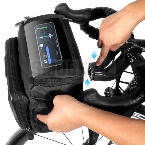 WILDMAN sakwa rowerowa na kierownicę na zamek GS6 4L (4" - 7") czarna WILDMAN sakwa rowerowa na kierownicę na zamek GS6 4L (4" - 7") czarna