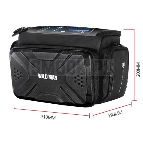 WILDMAN sakwa rowerowa na kierownicę na zamek GS6 4L (4" - 7") czarna WILDMAN sakwa rowerowa na kierownicę na zamek GS6 4L (4" - 7") czarna