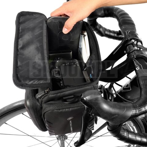 WILDMAN sakwa rowerowa na kierownicę na zamek GS6 4L (4" - 7") czarna WILDMAN sakwa rowerowa na kierownicę na zamek GS6 4L (4" - 7") czarna