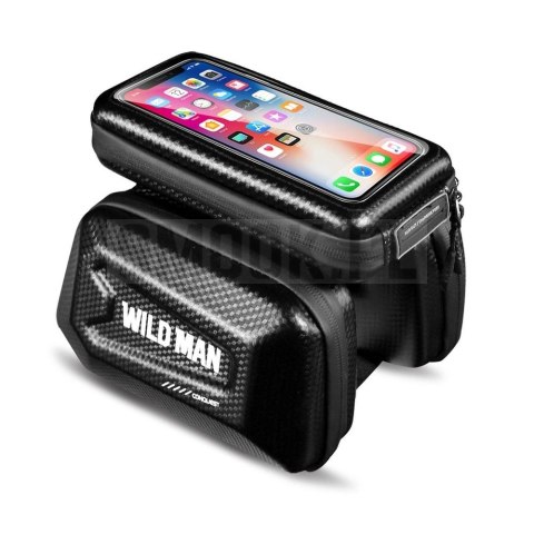 WILDMAN sakwa rowerowa na ramę na zamek E6S 1,2L (4" - 7") czarna WILDMAN sakwa rowerowa na ramę na zamek E6S 1,2L (4" - 7") czarna