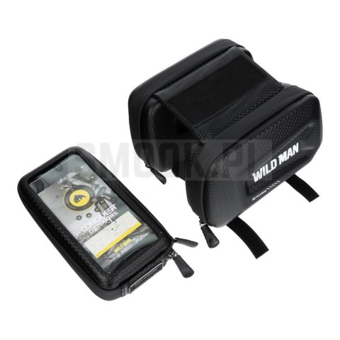 WILDMAN sakwa rowerowa na ramę na zamek E6S 1,2L (4" - 7") czarna WILDMAN sakwa rowerowa na ramę na zamek E6S 1,2L (4" - 7") czarna