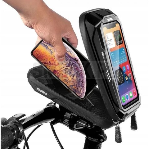 WILDMAN sakwa rowerowa na kierownicę na zamek X3 0,5L czarna WILDMAN sakwa rowerowa na kierownicę na zamek X3 0,5L czarna
