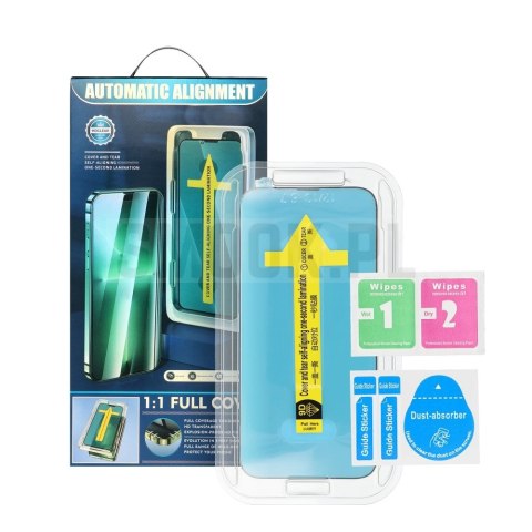 5D Full Glue Tempered Glass - do iPhone 13 Pro Max / 14 Plus czarny + aplikator 5D Full Glue Tempered Glass - do iPhone 13 Pro Max / 14 Plus czarny + aplikator