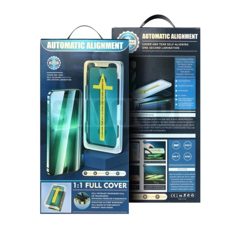 5D Full Glue Tempered Glass - do iPhone 15 czarny + aplikator 5D Full Glue Tempered Glass - do iPhone 15 czarny + aplikator