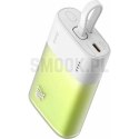 BASEUS powerbank 5200 mAh z wbudowanym kablem Lightning + kabel Typ C do Typ C PD QC 2,4A 20W PPKDC05I biało zielony