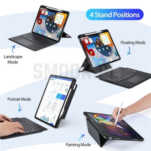 DUX DUCIS etui DK składane z klawiaturą bezprzewodową do iPad Air 13 (2024)/Pro 12.9 (2020/2021/2022) czarne DUX DUCIS etui DK składane z klawiaturą bezprzewodową do iPad Air 13 (2024)/Pro 12.9 (2020/2021/2022) czarne