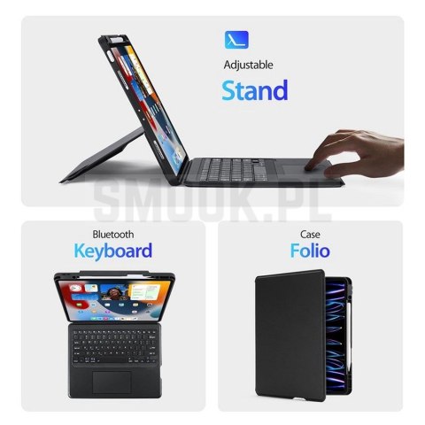 DUX DUCIS etui DK składane z klawiaturą bezprzewodową do iPad Air 13 (2024)/Pro 12.9 (2020/2021/2022) czarne DUX DUCIS etui DK składane z klawiaturą bezprzewodową do iPad Air 13 (2024)/Pro 12.9 (2020/2021/2022) czarne