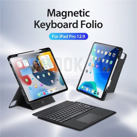 DUX DUCIS etui DK składane z klawiaturą bezprzewodową do iPad Air 13 (2024)/Pro 12.9 (2020/2021/2022) czarne DUX DUCIS etui DK składane z klawiaturą bezprzewodową do iPad Air 13 (2024)/Pro 12.9 (2020/2021/2022) czarne