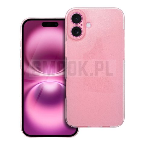 Futerał CLEAR CASE 2 mm BLINK do IPHONE 16 Plus różowy Futerał CLEAR CASE 2 mm BLINK do IPHONE 16 Plus różowy