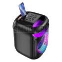 HOCO głośnik bluetooth + 2 x bezprzewodowe mikrofony HA13 czarny