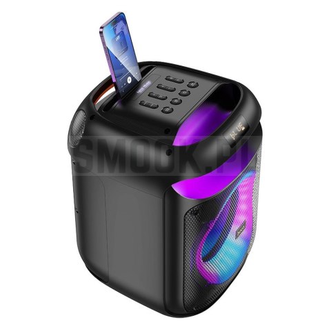 HOCO głośnik bluetooth + 2 x bezprzewodowe mikrofony HA13 czarny HOCO głośnik bluetooth + 2 x bezprzewodowe mikrofony HA13 czarny