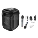 HOCO głośnik bluetooth + 2 x bezprzewodowe mikrofony HA13 czarny