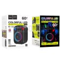 HOCO głośnik bluetooth + 2 x bezprzewodowe mikrofony HA13 czarny