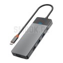 WiWU - HUB A921HV 9w1 USB3.0x2+USB2.0x1+SD/TF(3.0)+PD (100W)+USB-C(3.0)+HDMI(4K30HZ)+VGA1080P)