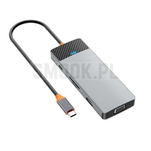 WiWU - HUB A921HV 9w1 USB3.0x2+USB2.0x1+SD/TF(3.0)+PD (100W)+USB-C(3.0)+HDMI(4K30HZ)+VGA1080P) WiWU - HUB A921HV 9w1 USB3.0x2+USB2.0x1+SD/TF(3.0)+PD (100W)+USB-C(3.0)+HDMI(4K30HZ)+VGA1080P)