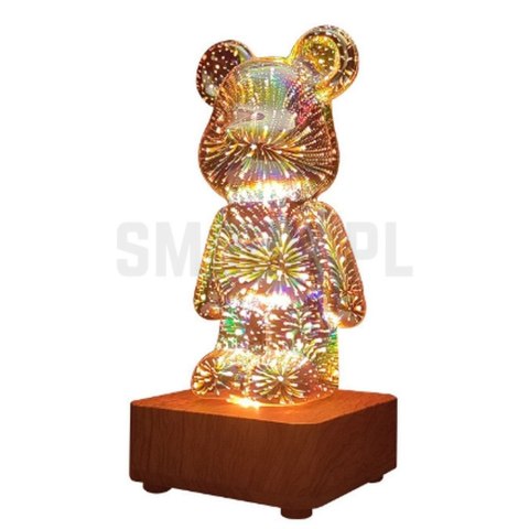 Lampka nocna LED 3D Miś Art Deco stojący L3GFBD Lampka nocna LED 3D Miś Art Deco stojący L3GFBD