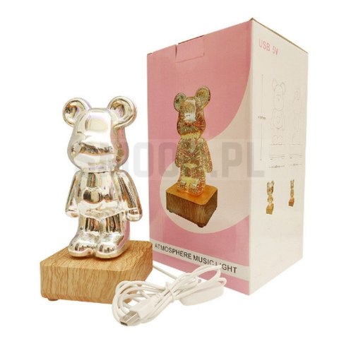 Lampka nocna LED 3D Miś Art Deco stojący L3GFBD Lampka nocna LED 3D Miś Art Deco stojący L3GFBD