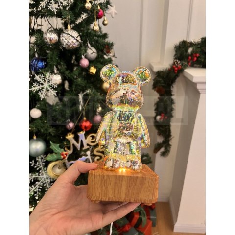 Lampka nocna LED 3D Miś Art Deco stojący L3GFBD Lampka nocna LED 3D Miś Art Deco stojący L3GFBD