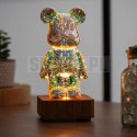 Lampka nocna LED 3D Miś Art Deco stojący L3GFBD