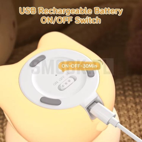 Lampka nocna Urodzinowy Miś Art Deco dotykowy Lampka nocna Urodzinowy Miś Art Deco dotykowy