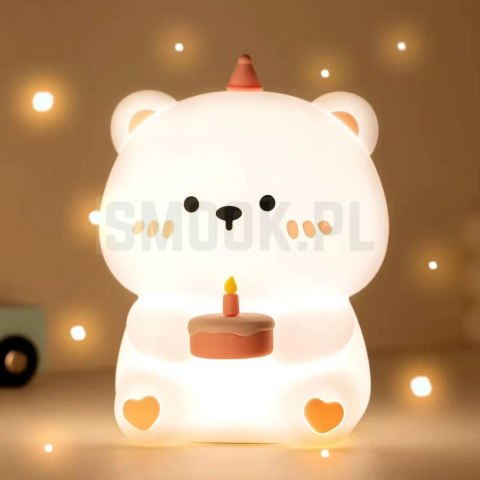 Lampka nocna Urodzinowy Miś Art Deco dotykowy Lampka nocna Urodzinowy Miś Art Deco dotykowy