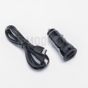 BLUE STAR ładowarka samochodowa 3A 25W Typ C + USB A + kabel Typ C do Typ C PD QC3.0 AFC PPS czarna