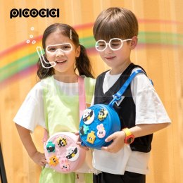 PICOCICI Mały okrągły plecak k36 niebieski
