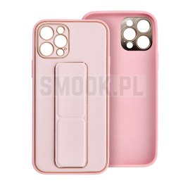 Futerał LEATHER CASE KICKSTAND do IPHONE 15 Plus różowy