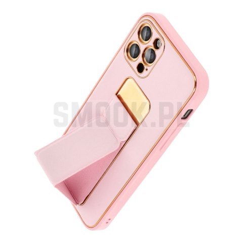 Futerał LEATHER CASE KICKSTAND do IPHONE 15 Plus różowy Futerał LEATHER CASE KICKSTAND do IPHONE 15 Plus różowy