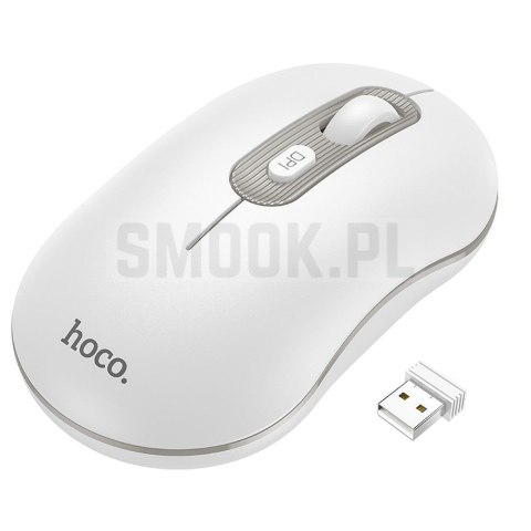 HOCO mysz komputerowa bezprzewodowa 2,4G 1600 dpi GM21 biała