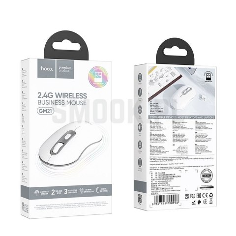 HOCO mysz komputerowa bezprzewodowa 2,4G 1600 dpi GM21 biała HOCO mysz komputerowa bezprzewodowa 2,4G 1600 dpi GM21 biała
