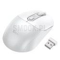 HOCO mysz komputerowa bezprzewodowa 2.4G GM28 biało szara