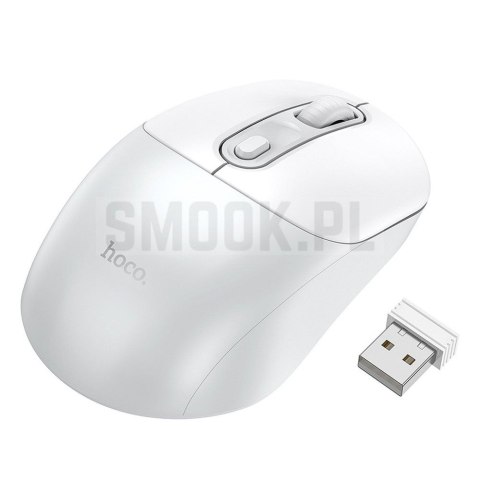 HOCO mysz komputerowa bezprzewodowa 2.4G GM28 biało szara HOCO mysz komputerowa bezprzewodowa 2.4G GM28 biało szara