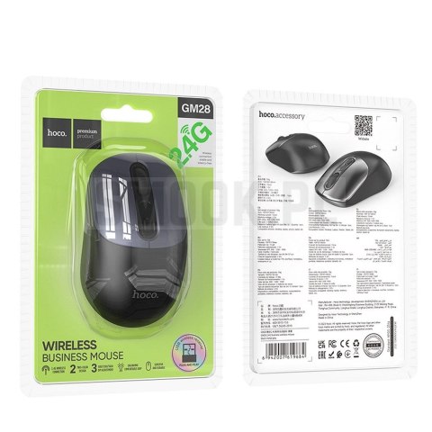 HOCO mysz komputerowa bezprzewodowa 2.4G GM28 czarno szara HOCO mysz komputerowa bezprzewodowa 2.4G GM28 czarno szara
