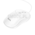 HOCO mysz komputerowa przewodowa USB A GM13 1,5 m biała