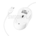 HOCO mysz komputerowa przewodowa USB A GM13 1,5 m biała