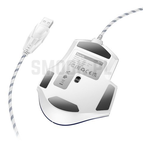 HOCO mysz komputerowa gamingowa przewodowa USB A biało niebieska HOCO mysz komputerowa gamingowa przewodowa USB A biało niebieska