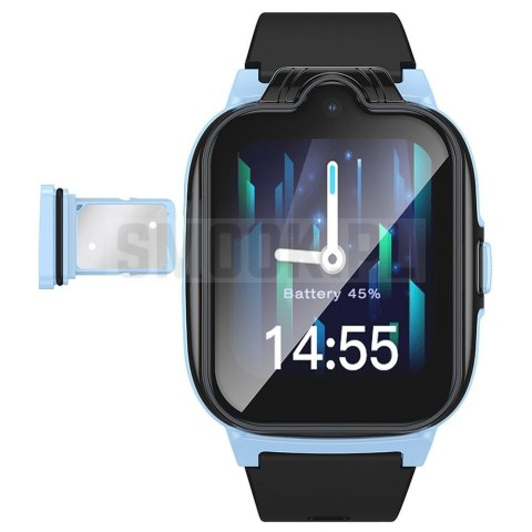 HOCO smartwatch dla dzieci z funkcją rozmowy 4G Y104 niebieski HOCO smartwatch dla dzieci z funkcją rozmowy 4G Y104 niebieski
