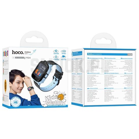 HOCO smartwatch dla dzieci z funkcją rozmowy 4G Y104 niebieski HOCO smartwatch dla dzieci z funkcją rozmowy 4G Y104 niebieski