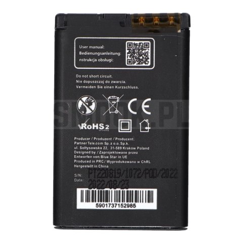 BLUE STAR PREMIUM bateria do NOKIA 5220 XM / 5630 XM / 6303 / 6730 / 3720 / C3 / C5-00 /C6-01 1200 mAh