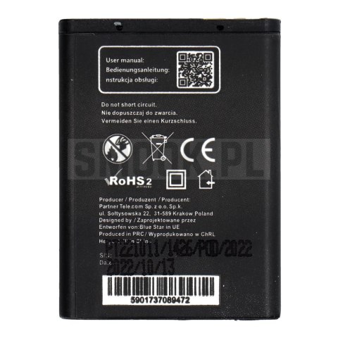 BLUE STAR PREMIUM bateria do NOKIA 6020 / 5200 / 5300 / 3220 / 5140 1000 mAh