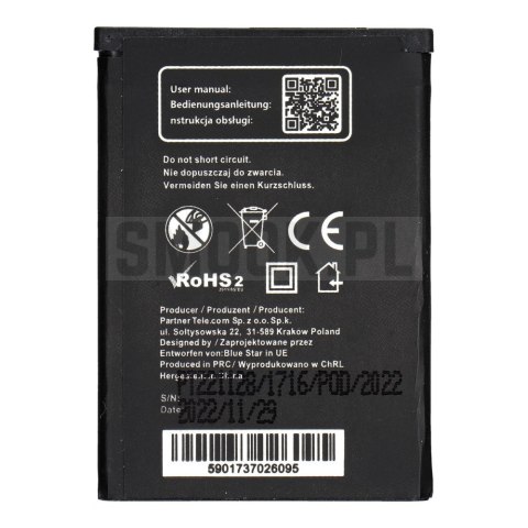 BLUE STAR PREMIUM bateria do SONY ERICSSON K310i / K510i / J300 / W200 / T280 750 mAh