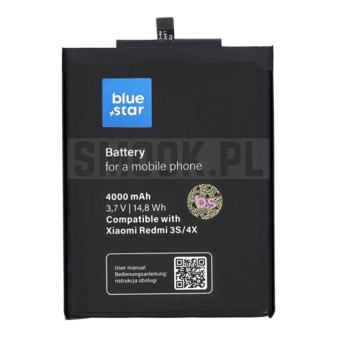 BLUE STAR bateria do XIAOMI REDMI 3 / 3S / 3X / 4X (BM47) 4000 mAh