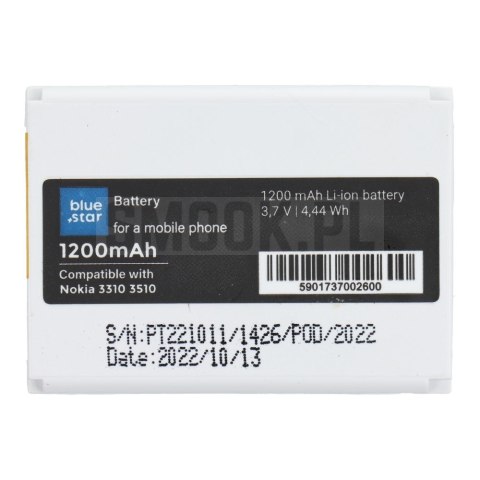 BLUE STAR bateria do NOKIA 3310 / 3510 1200 mAh