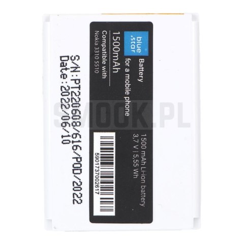 BLUE STAR bateria do NOKIA 3310 / 5510 1500 mAh