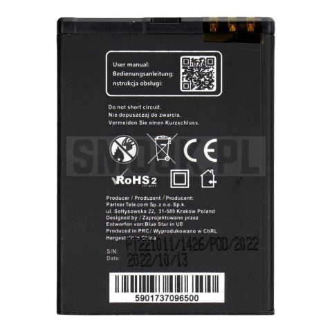 BLUE STAR bateria do NOKIA N97 Mini / E5 / E7-00 / N8 950 mAh
