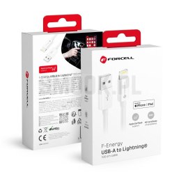 FORCELL F-ENERGY C703 kabel USB A do Lightning MFi 2,4A 12W 1 m biały