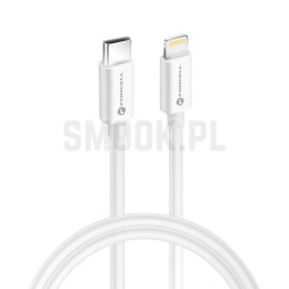 FORCELL F-ENERGY C901 kabel Typ C do Lightning MFi PD 3A 30W 1 m biały