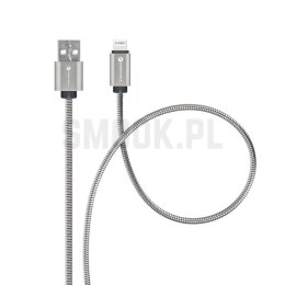 FORCELL F-ENERGY Metal C236 kabel USB A do Lightning 2,4A 12W 1 m srebrny